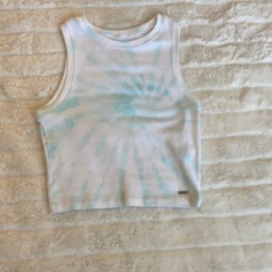 Here is a cute blue and white tie dye cropped top. It is from Hollister!
